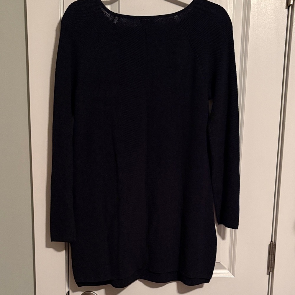 NWT J. Jill Navy Blue Sweater Tunic Top - Picture 3 of 3